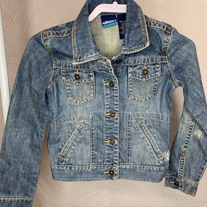 Roxy Girl's Large Jean Light Wash Blue Jacket
